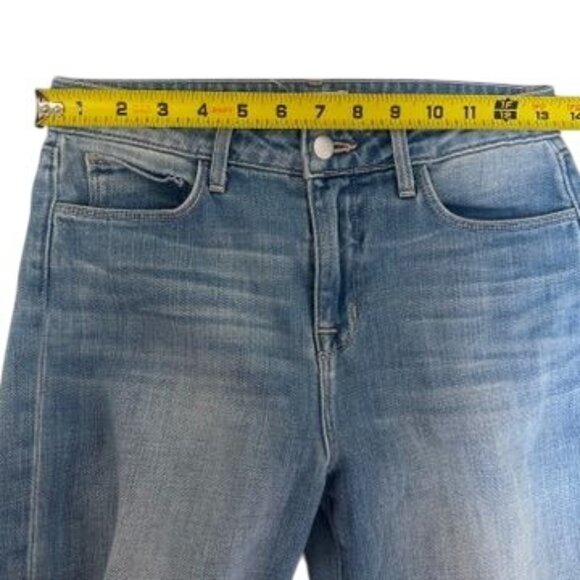 L'AGENCE Nadia Straight Cropped Jeans Rockford Light Wash Denim Sz 26 High Rise - Picture 11 of 13